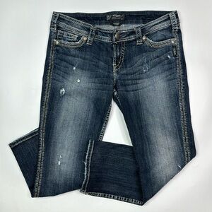 Silver Jeans Twisted Capri Jeans Size 30